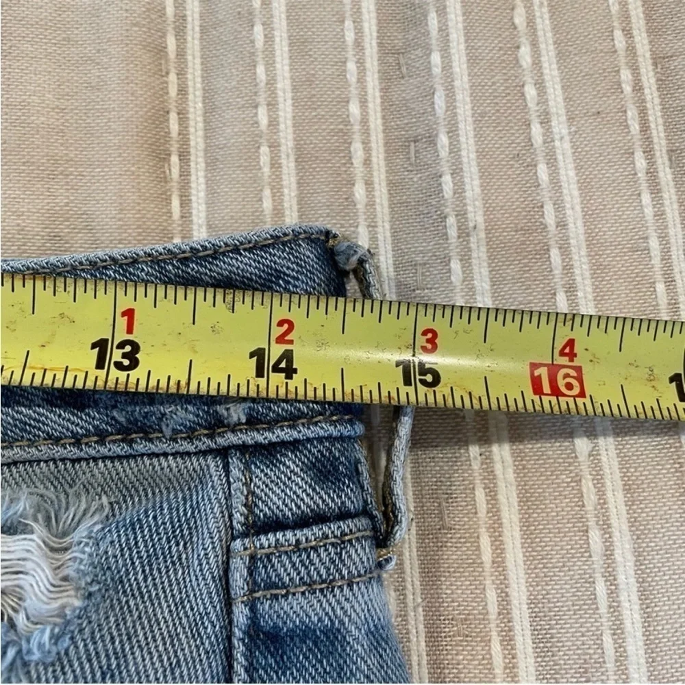 PacSun Light Blue Distressed High Rise Mom Jeans 26 - Picture 13 of 15